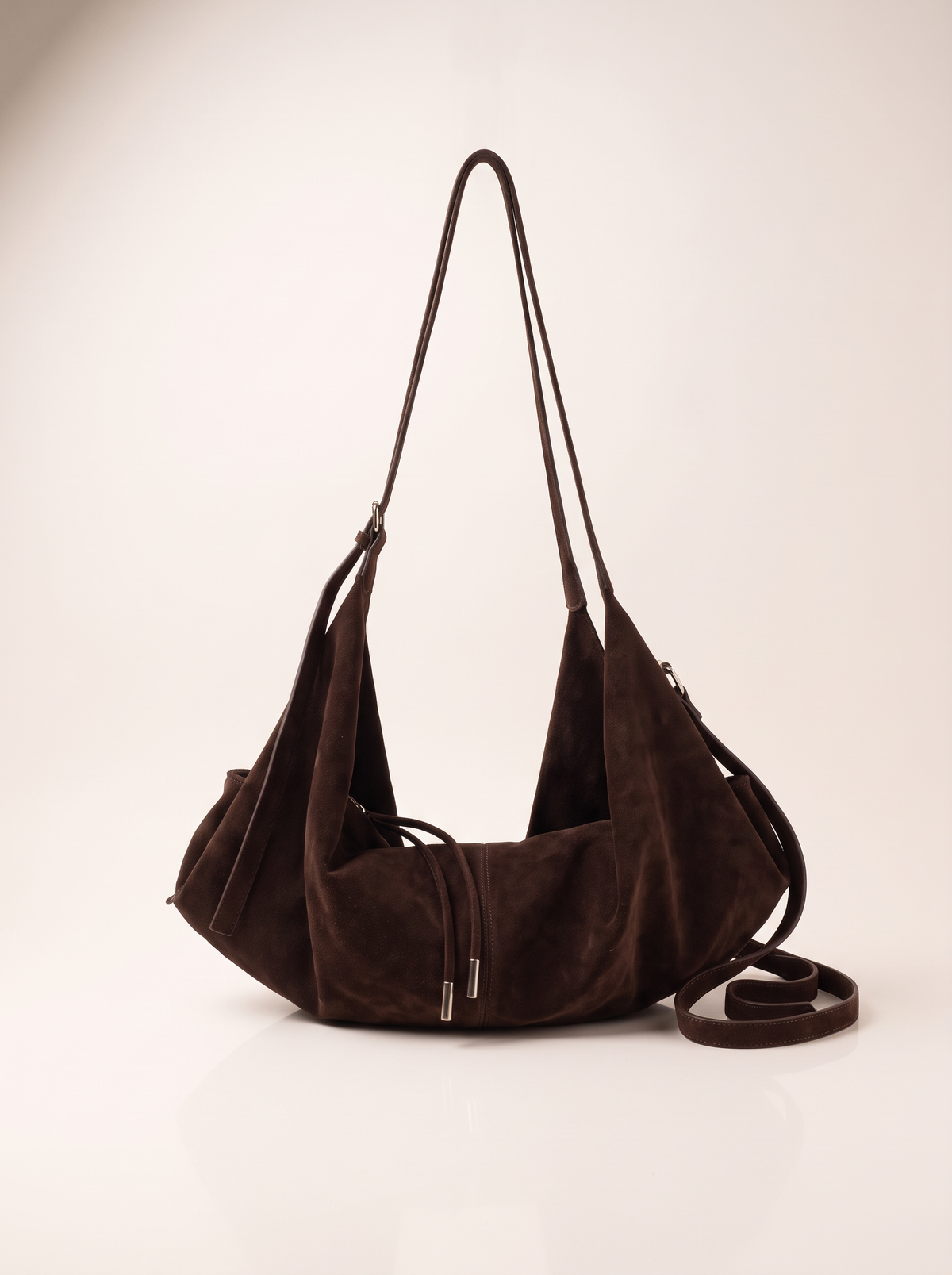 Deer Suede Surface Korean Crossbody Bag High Quality Double Shoulder Strap Casual Crossbody Bag Velvet Surface