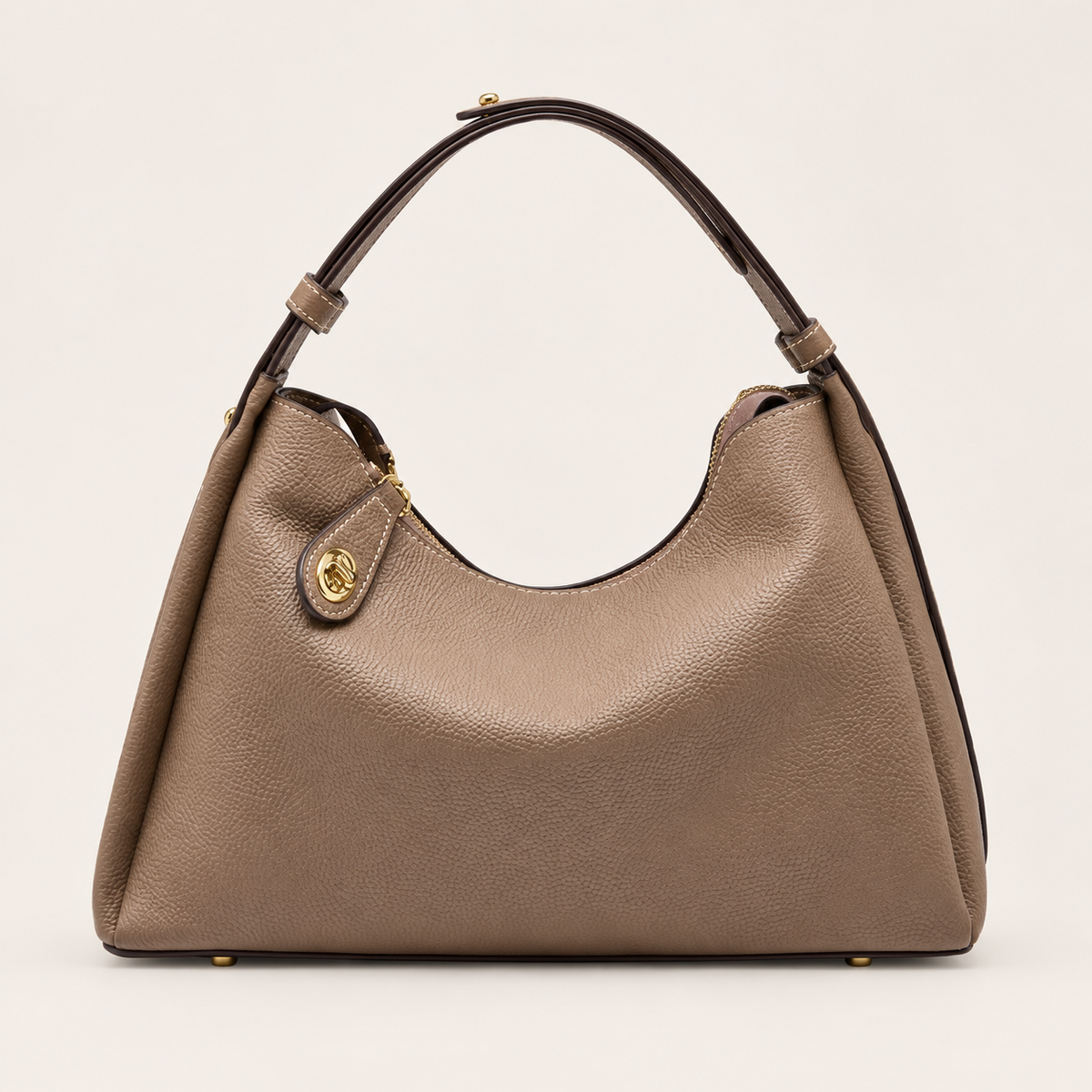 Genuine Leather Women's Shoulder Bag 2024 New Luxury Creative Design Zipper Lock Female Handbag Cowhide Fashion Crossbody Bags