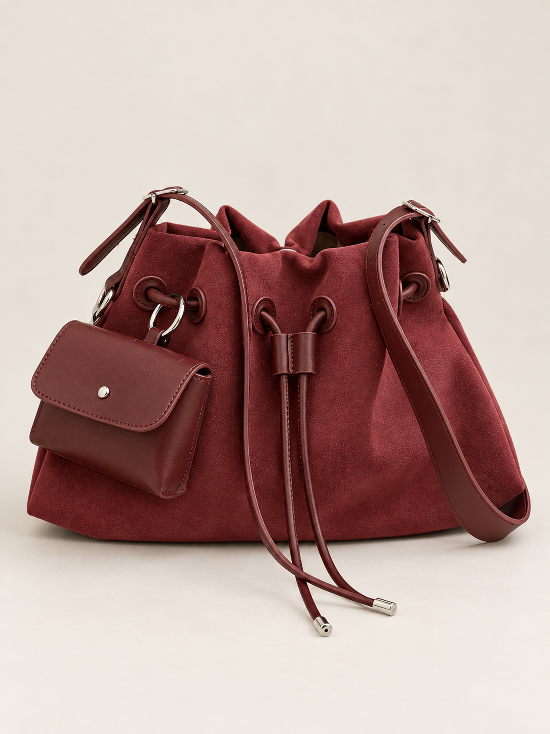 LEFTSIDE PU Leather Bucket Crossbody Bags for Women 2025 Trend Female Korean Fashion Lady Shoulder Bag Handbags and Purses
