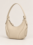 Aidrani Handmade Grain Cowhide Crescent Underarm Bag, Adjustable Strap Hobo Shoulder Purse, Soft Leather Casual Daily Ladies Bag