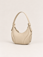 Aidrani Handmade Grain Cowhide Crescent Underarm Bag, Adjustable Strap Hobo Shoulder Purse, Soft Leather Casual Daily Ladies Bag