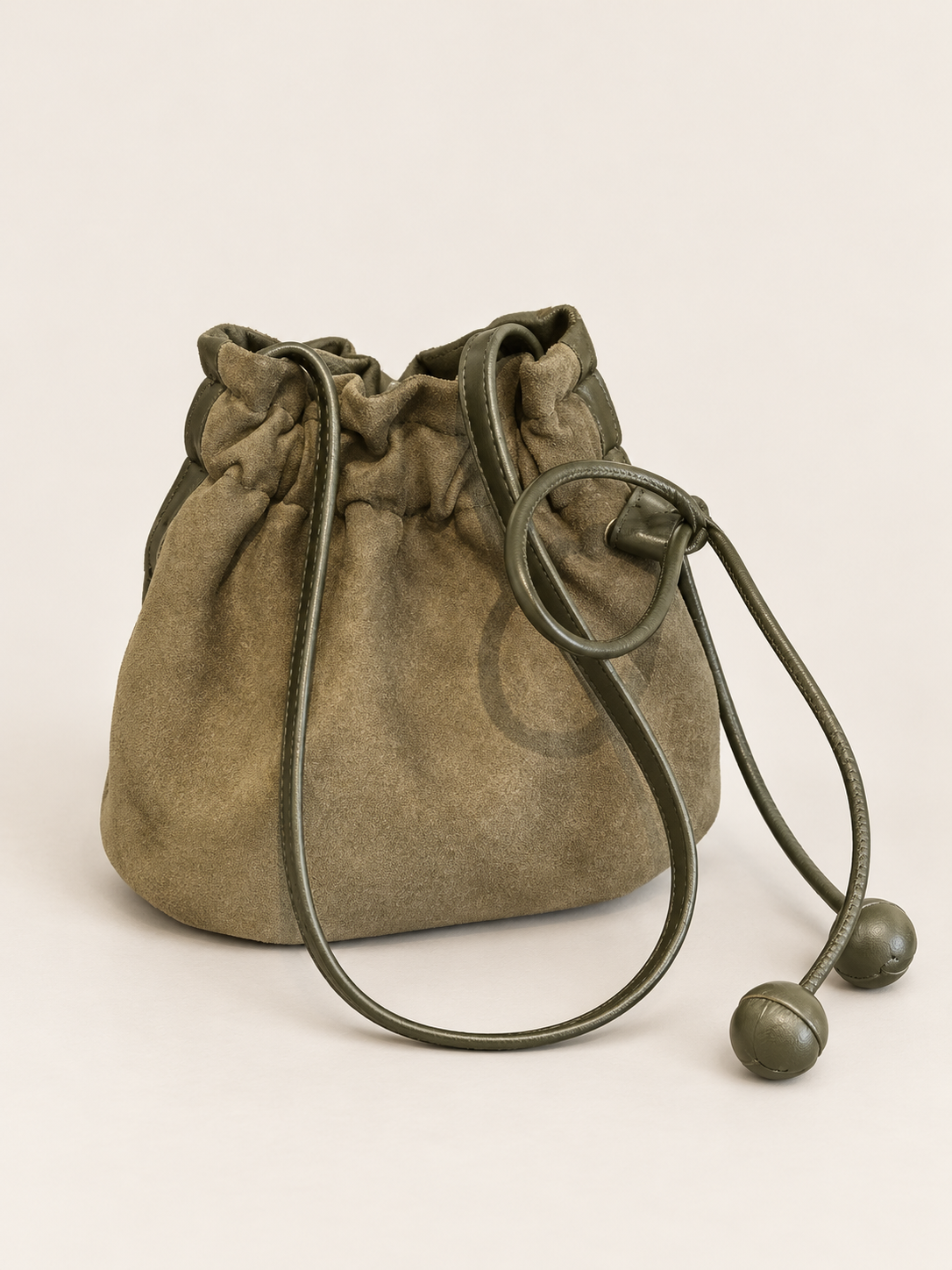 LEFTSIDE Retro Mini PU Leather Drawstring Bucket Bag 2026 New Trend Women Casual Crossbody Shoulder Bags Fashion Handbag