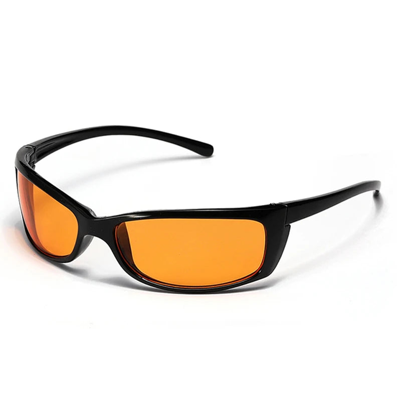 SHAUNA Retro Cat Eye Punk Sunglasses Women Shades UV400 Fashion Blue Orange Men Outdoor Sports Driving Goggles
