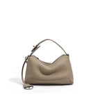 Genuine Cowhide Leather Women Hobo Bag, Mini Top Handle Satchel, Adjustable Crossbody Bag for Travel Daily Use