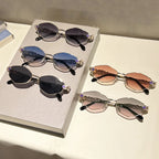 New Style Personalized Diamond Shiny Sunglasses for Women Elegant Luxury Sun Glasses Ladies Metal Frame Crystal Shades Outdoor