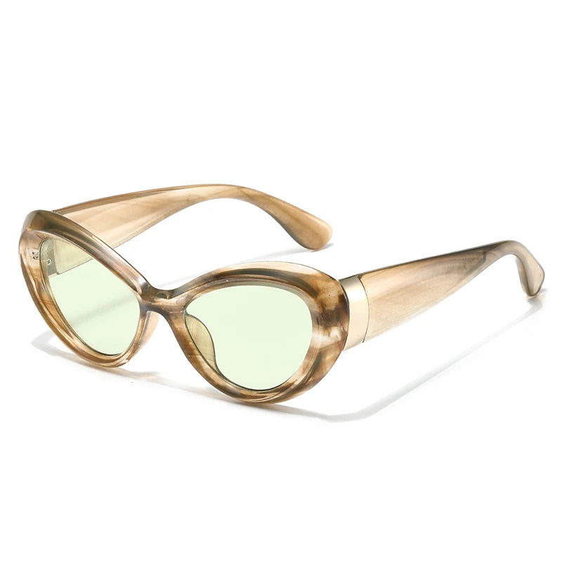 SHAUNA Fashion Cat Eye Sunglasses Women Shades UV400 Vintage Jelly Color Men Sun Glasses