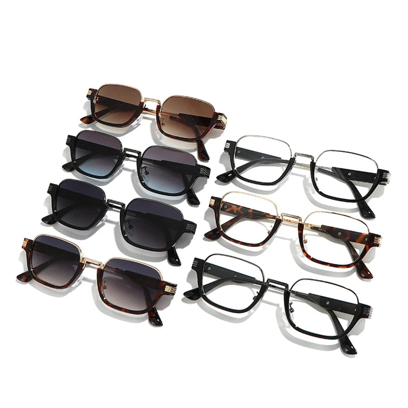 SHAUNA Retro Square Sunglasses Women Shades UV400 Fashion Clear Gradient Men Sun Glasses