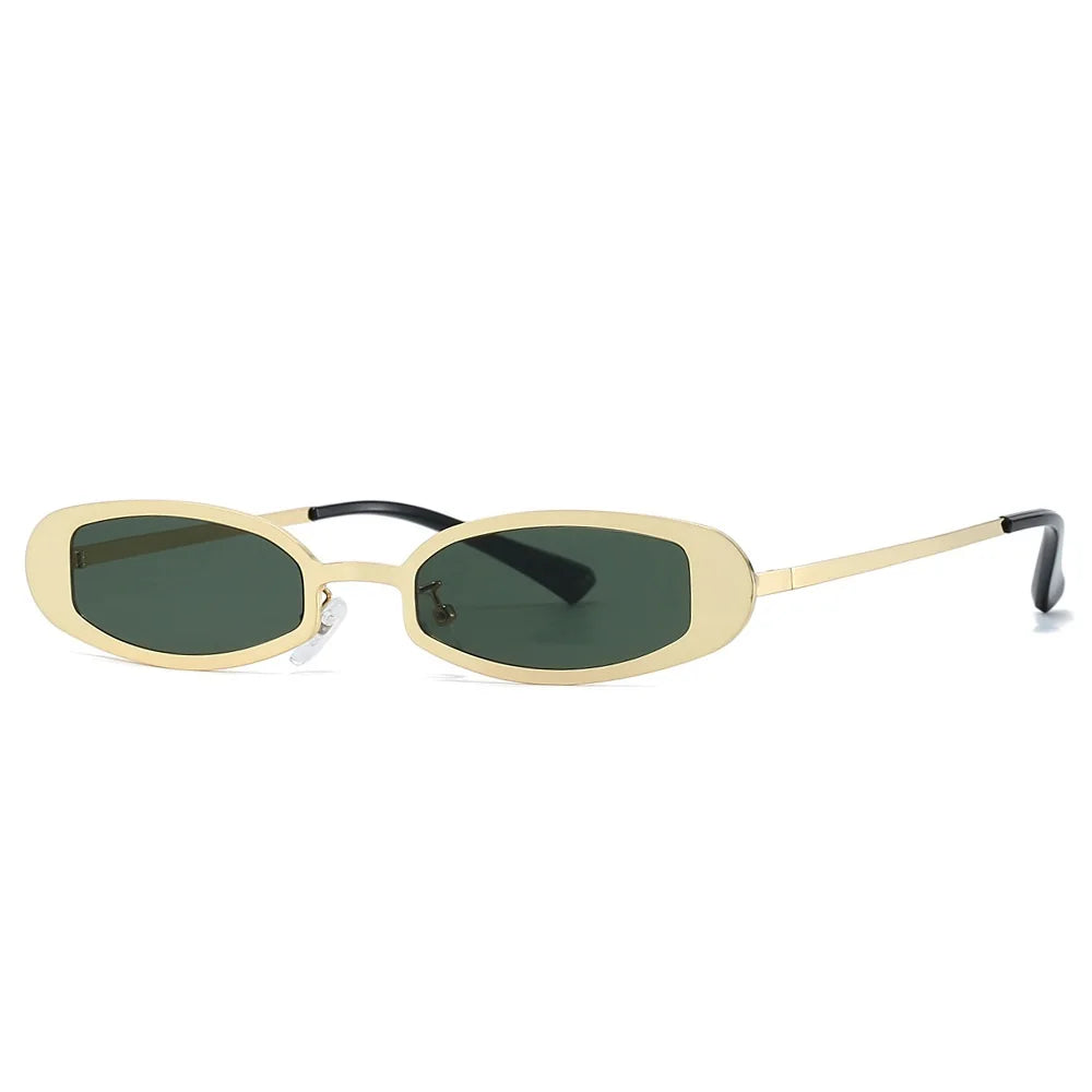 vintage small square alloy Y2K sunglasses for women new fashion polygon gradient sun glasses men hip hop shades uv400 driving