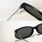 SHAUNA Ins Popular Trending Rectangle Sunglasses Retro Edge Punk Shades UV400