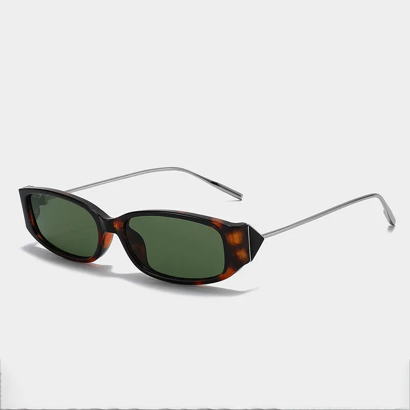 SHAUNA Ins Popular Trending Rectangle Sunglasses Retro Edge Punk Shades UV400