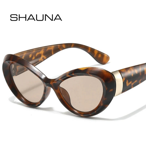 SHAUNA Fashion Cat Eye Sunglasses Women Shades UV400 Vintage Jelly Color Men Sun Glasses