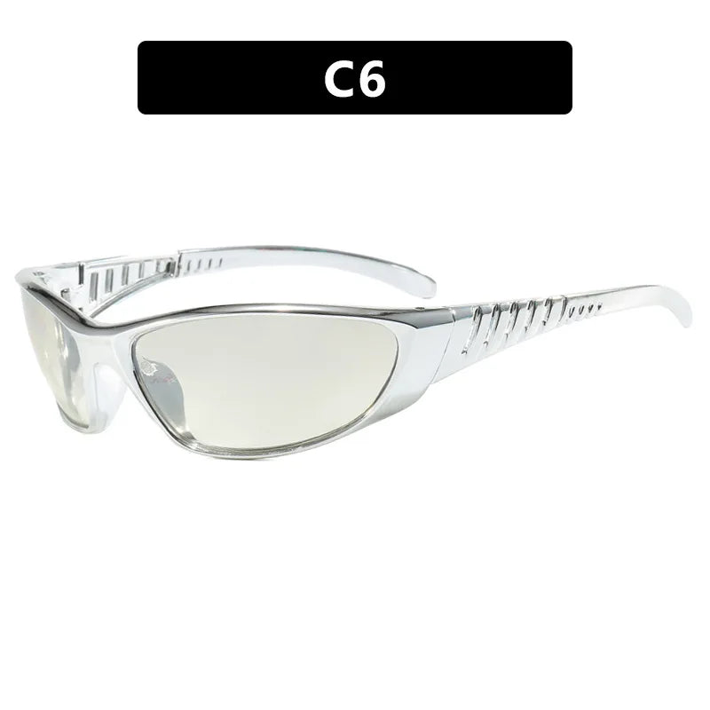 European and American retro sunglasses street photography for women futuristic technology Sun Glasses Y2K hot girls Glasses