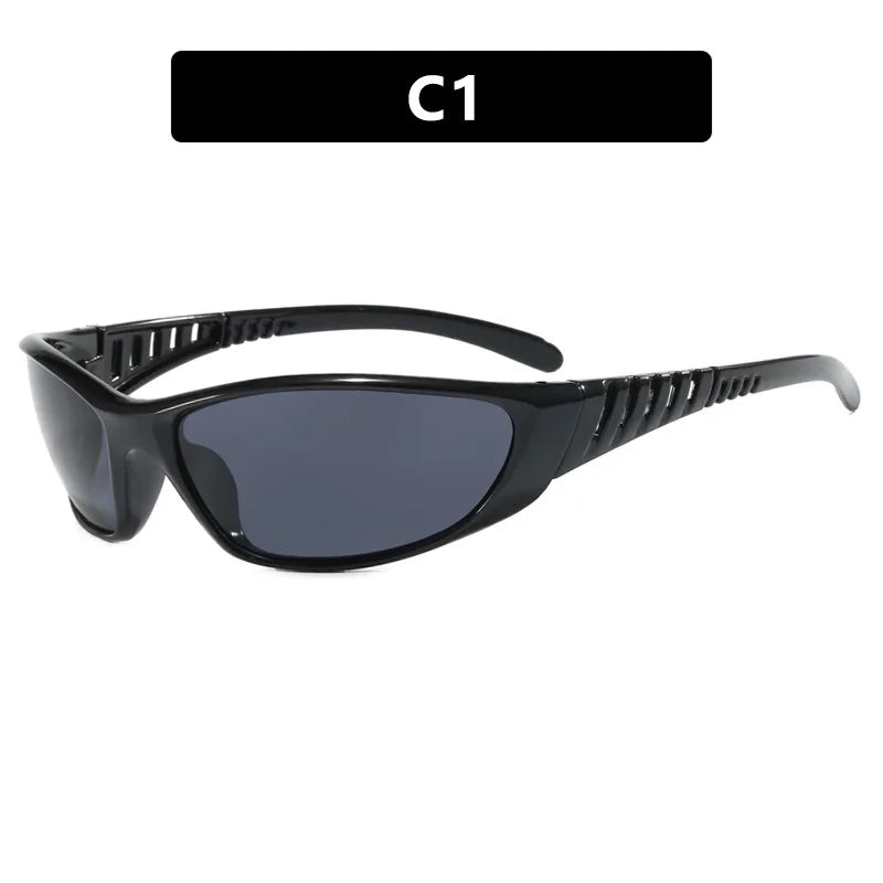 European and American retro sunglasses street photography for women futuristic technology Sun Glasses Y2K hot girls Glasses