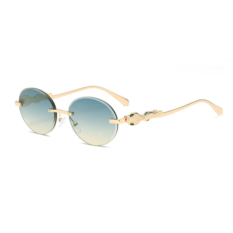 Hot Designer Fashion Women's Sunglasses Premium Retro Sunglasses borderless Frame Metal Glasses
