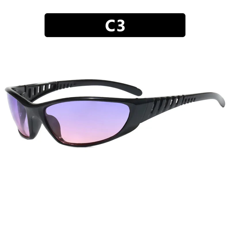 European and American retro sunglasses street photography for women futuristic technology Sun Glasses Y2K hot girls Glasses