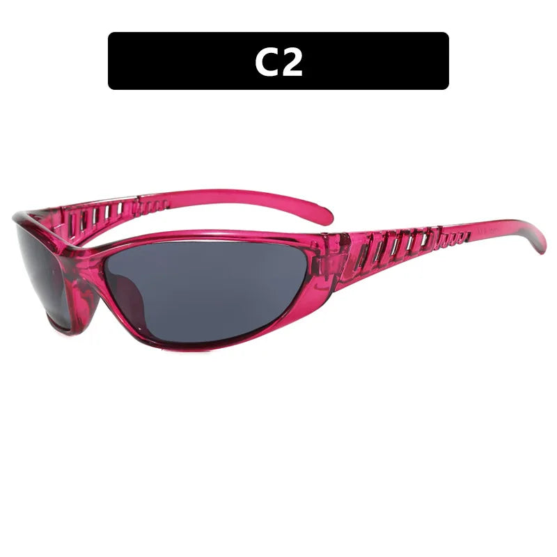 European and American retro sunglasses street photography for women futuristic technology Sun Glasses Y2K hot girls Glasses