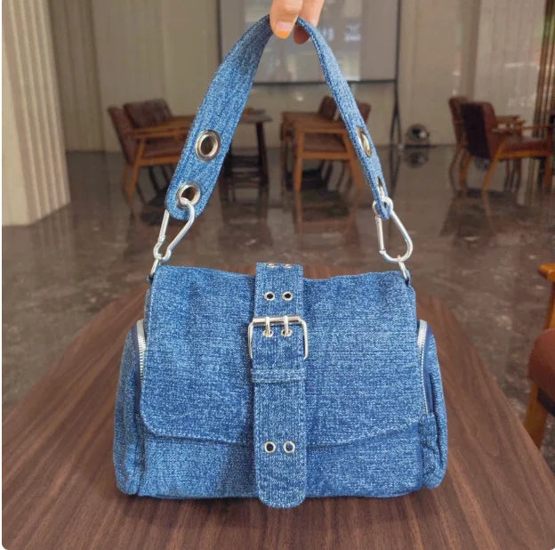 JIAERDI Vintage Nylon Khaki Shoudler Bag Women Hot Girls Square Underarm Bag Female Harajuku Casual Crossbody Bags Handbag Y2k