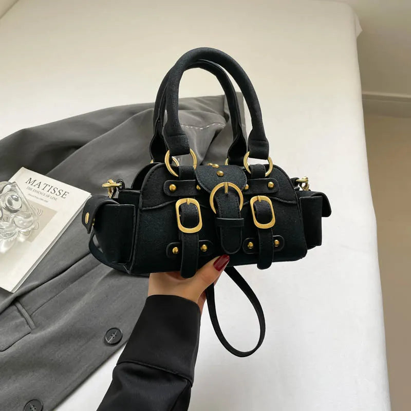 LEFTSIDE Small PU Leather Shoulder Bags for Women 2025 Luxury Designer Trend New Crossbody Bag Females Short Handle Handbags