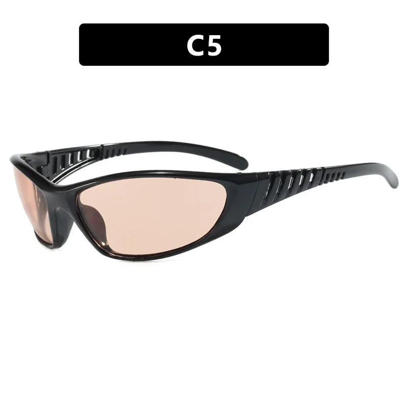 European and American retro sunglasses street photography for women futuristic technology Sun Glasses Y2K hot girls Glasses