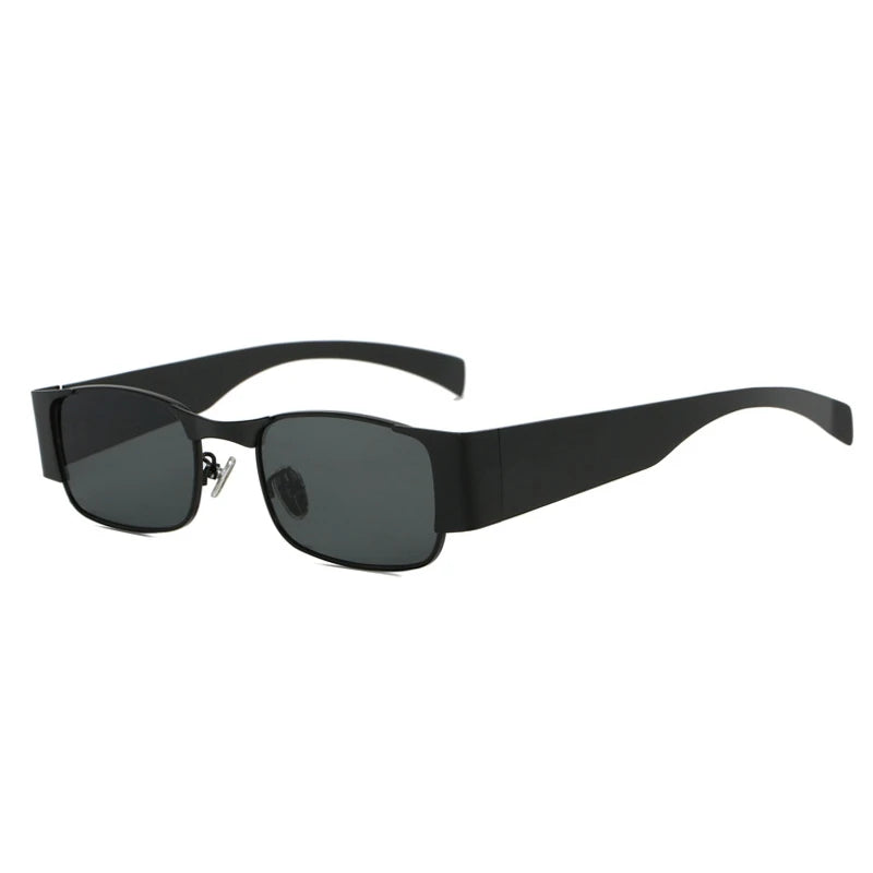 SHAUNA Vintage Rectangle Metal Women Luxury Sunglasses Shades UV400