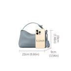 Genuine Cowhide Leather Women Hobo Bag, Mini Top Handle Satchel, Adjustable Crossbody Bag for Travel Daily Use
