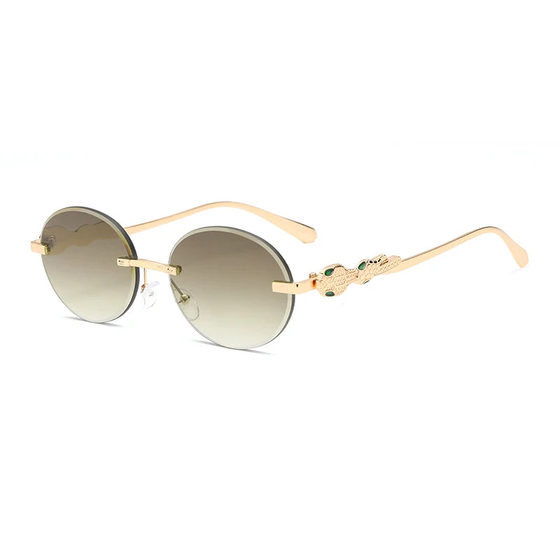 Hot Designer Fashion Women's Sunglasses Premium Retro Sunglasses borderless Frame Metal Glasses