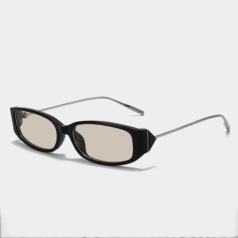 SHAUNA Ins Popular Trending Rectangle Sunglasses Retro Edge Punk Shades UV400