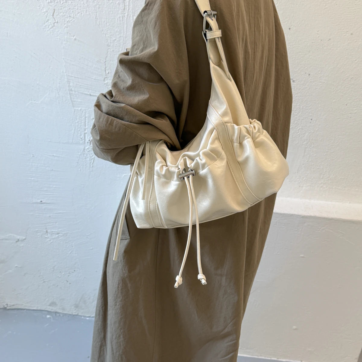 LEFTSIDE Vintage Small PU Leather Hobo Bag 2026 New Trend Women Casual Underarm Crossbody Bags Female Handbags and Purses