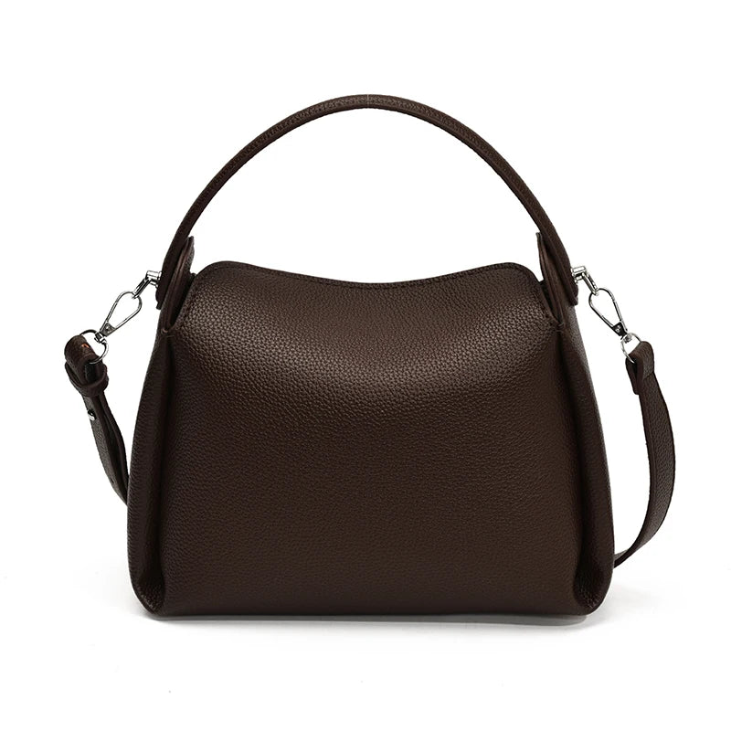 LEFTSIDE Small PU Leather Bucket Bag for Women Shoulder Bags 2025 Short Handle Crossbody Bag Lady Luxury Handbags and Purses