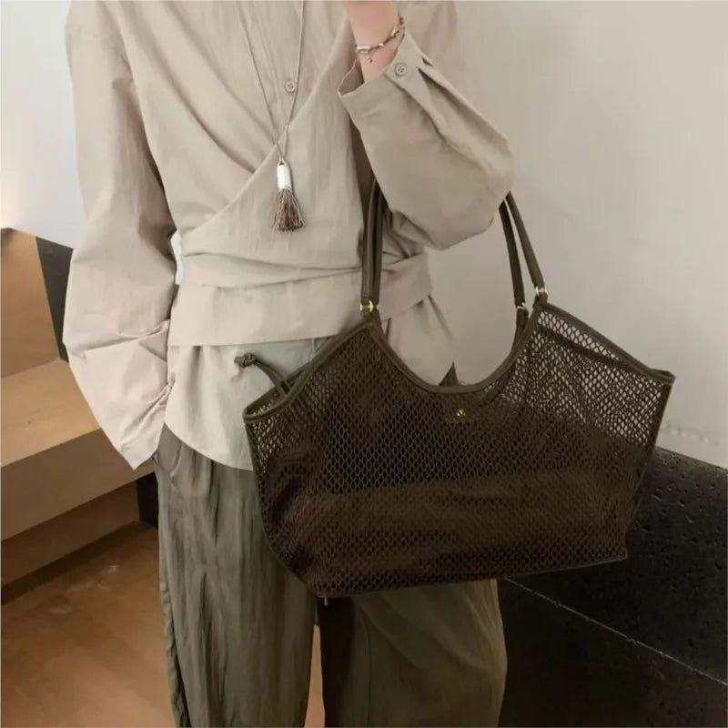 JIAERDI PU Leather Wing Tote Bag Women Hollow Luxury Large Capacity Shoulder Bag Ladies Vacation  Commuter Roomy Cluth Bag 2025