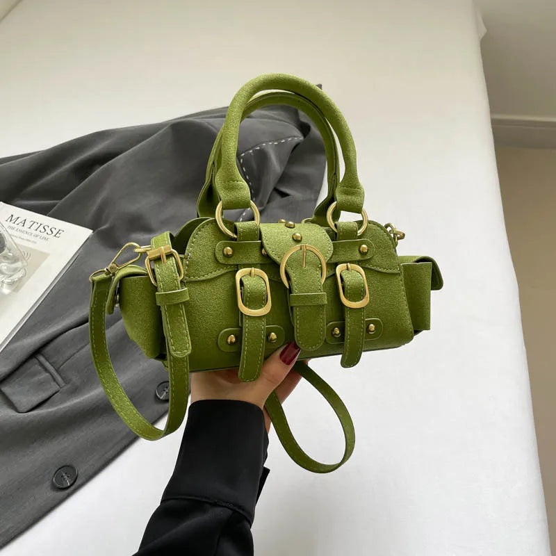 LEFTSIDE Small PU Leather Shoulder Bags for Women 2025 Luxury Designer Trend New Crossbody Bag Females Short Handle Handbags