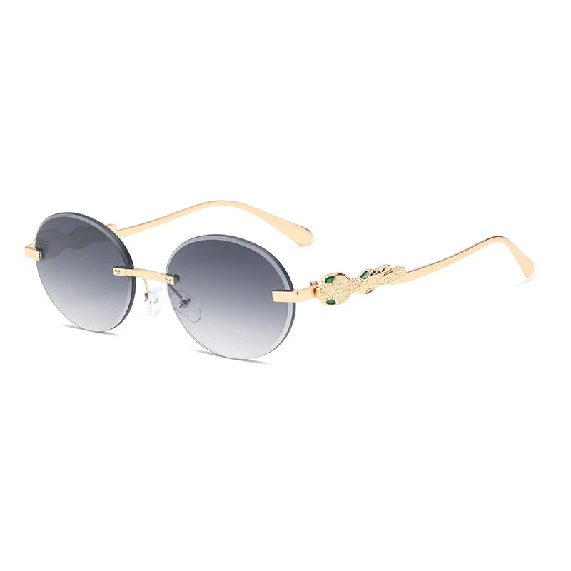 Hot Designer Fashion Women's Sunglasses Premium Retro Sunglasses borderless Frame Metal Glasses