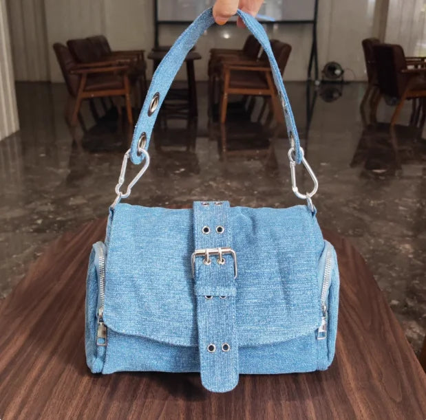 JIAERDI Vintage Nylon Khaki Shoudler Bag Women Hot Girls Square Underarm Bag Female Harajuku Casual Crossbody Bags Handbag Y2k