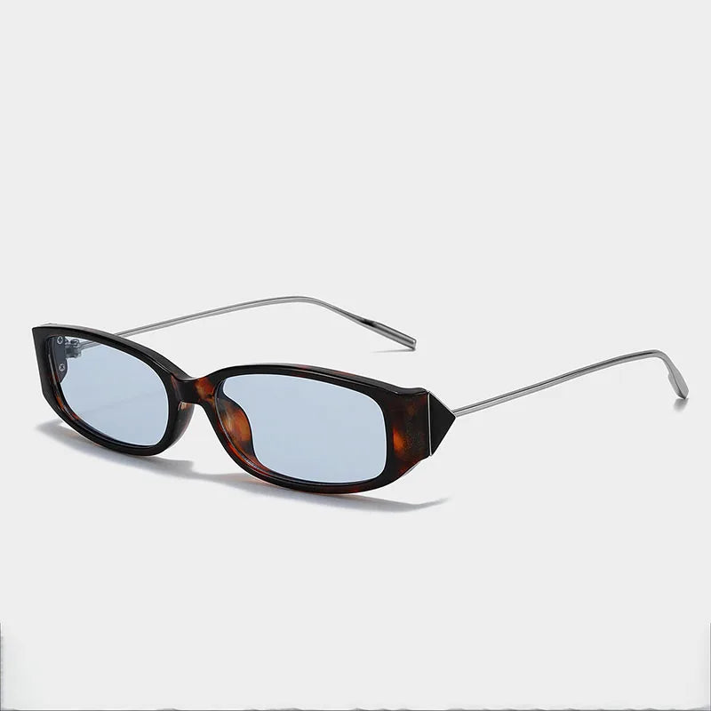 SHAUNA Ins Popular Trending Rectangle Sunglasses Retro Edge Punk Shades UV400