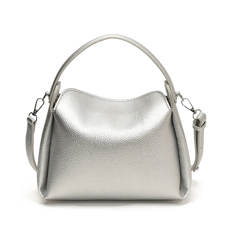 LEFTSIDE Small PU Leather Bucket Bag for Women Shoulder Bags 2025 Short Handle Crossbody Bag Lady Luxury Handbags and Purses