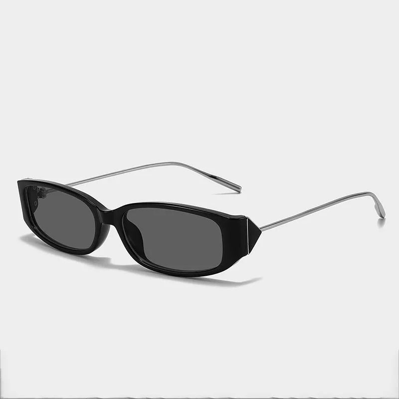 SHAUNA Ins Popular Trending Rectangle Sunglasses Retro Edge Punk Shades UV400