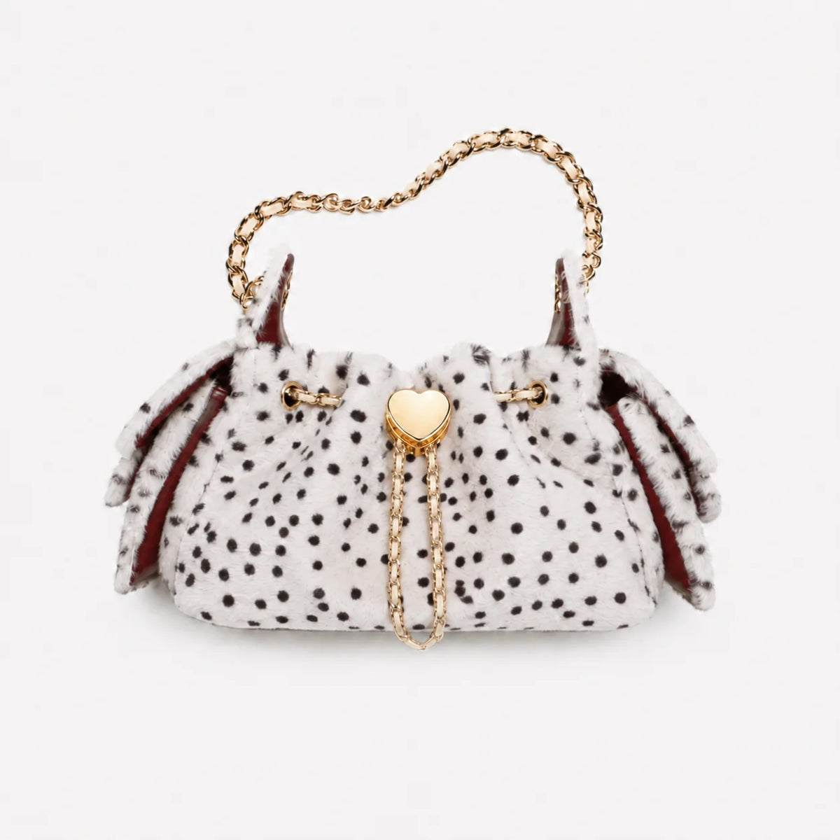 Fashion Leopart Dot Faux Fur Buckets Bag Designer Drawsting Chains Small Tote Bag Luxury Plush Shoulder Crossbody Bags 2026